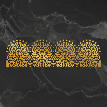 Artdeco Creations Couture Creations Peaceful Peonies Hotfoil Stamp - Lacey Border 4.2"X1.2"