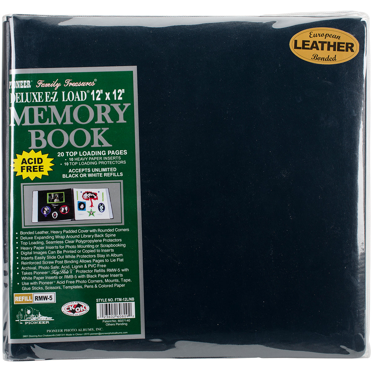 Pioneer Family Treasures Post Bound Album 12"X12" - Navy Blue