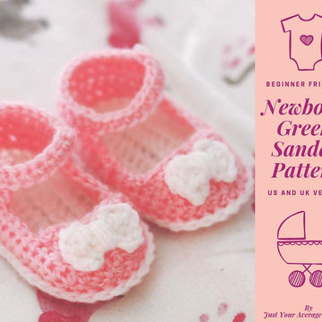 Crochet Newborn Greek Sandal US