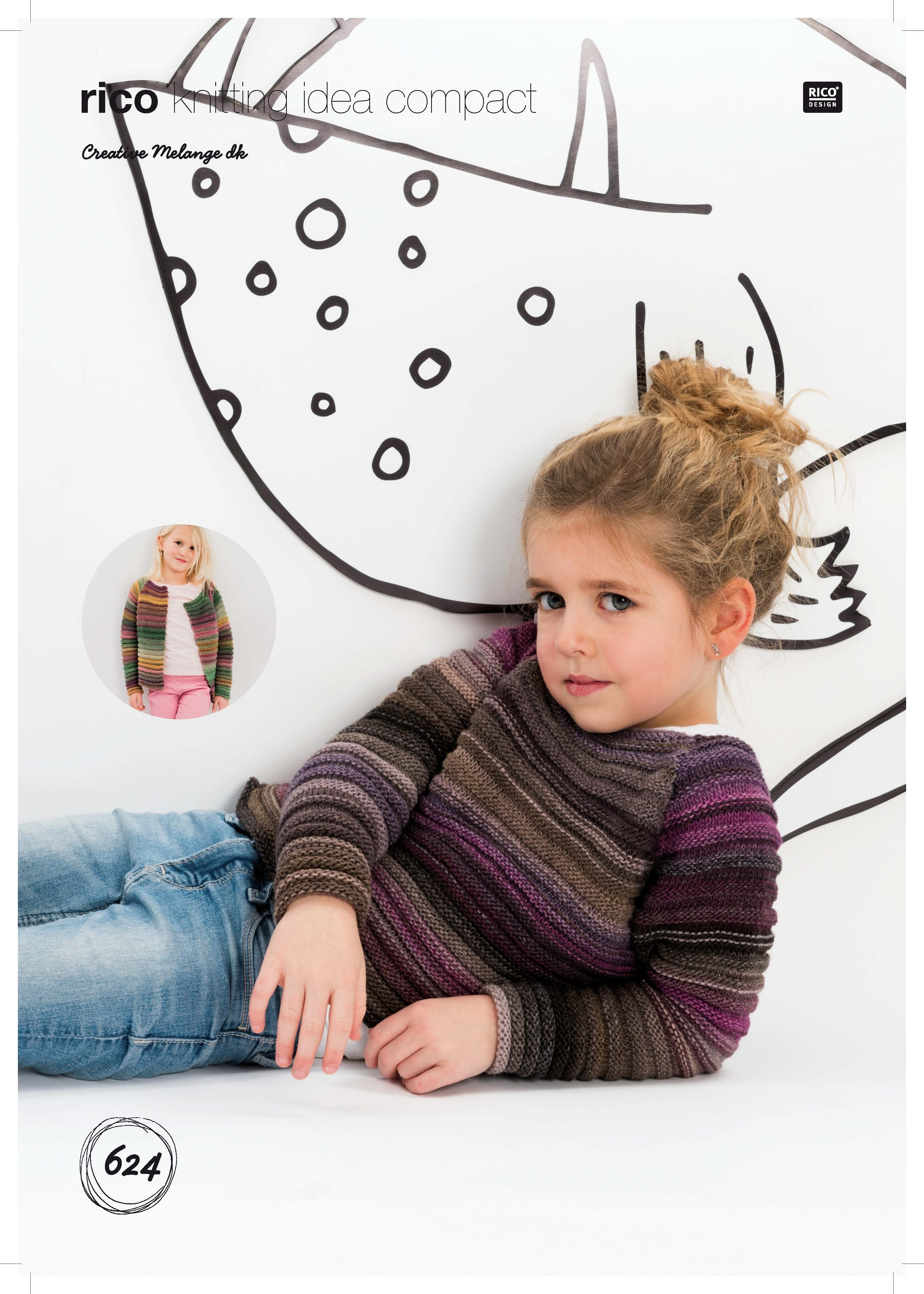 Sweater and Cardigan in Rico Creative Melange DK - 624 - Leaflet