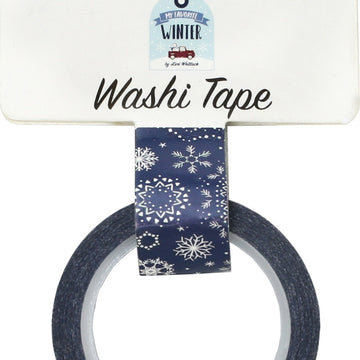 Echo Park Paper Echo Park My Favorite Winter Decorative Tape 30' - Frosted Snowflakes