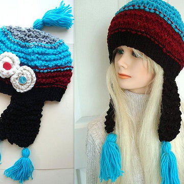 590 KNITTED EARFLAP HAT, all sizes