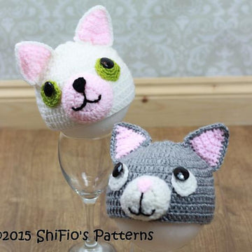 Crochet Pattern Animal Hats  #175
