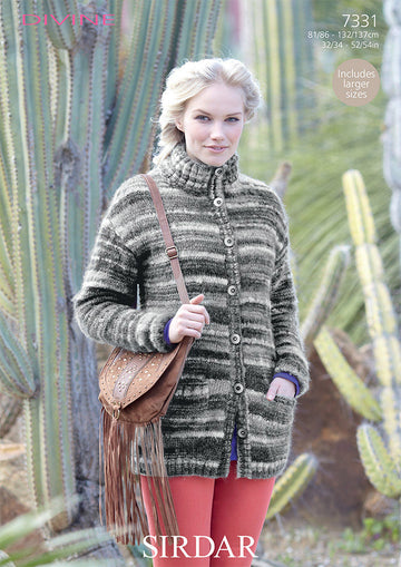 Women's Jacket in Sirdar Divine - 7331 - Downloadable PDF