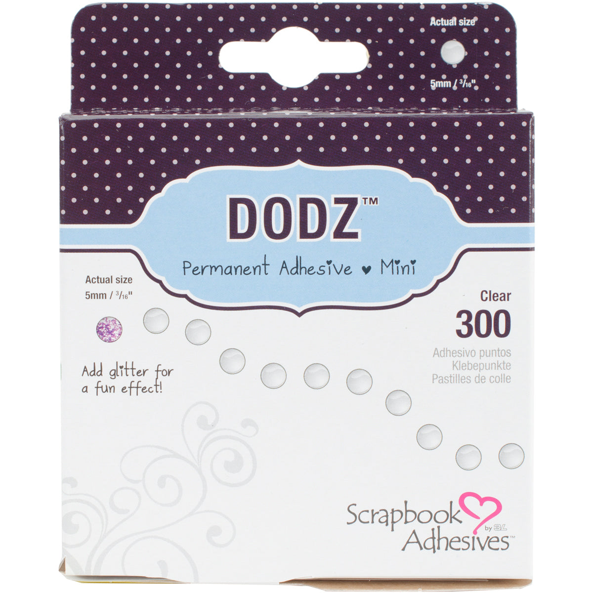 3L Dodz Adhesive Dot Roll - Mini .0625" 300/Pkg
