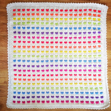 Rainbow of Hearts Blanket
