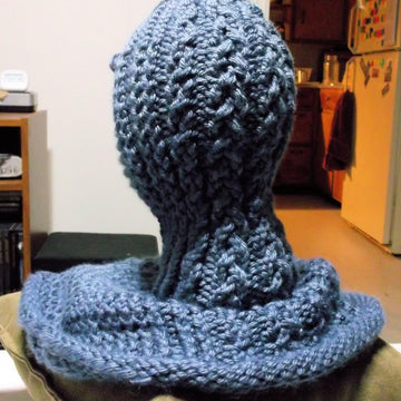 Cabled Hooded Cowl