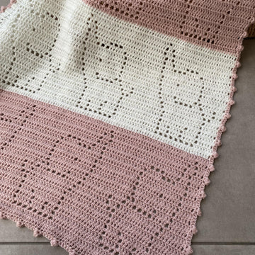 Elephant Filet Crochet Blanket