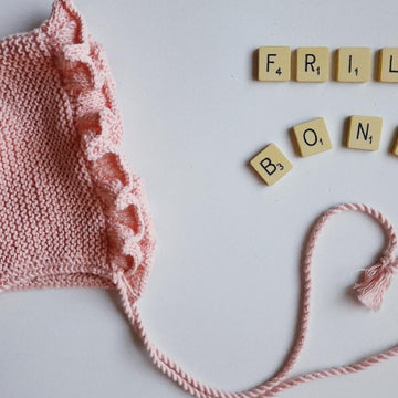Easy Knitted Filled Baby Bonnet for Beginners