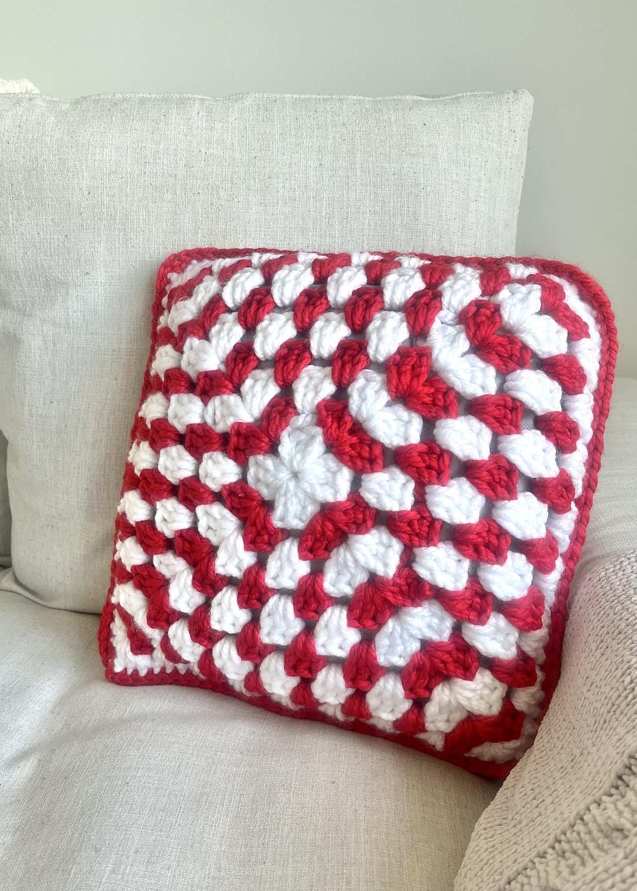 Candy Cane Throw Pillow