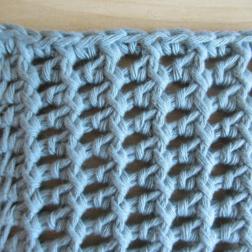 Tunisian Braided Mesh Washcloth