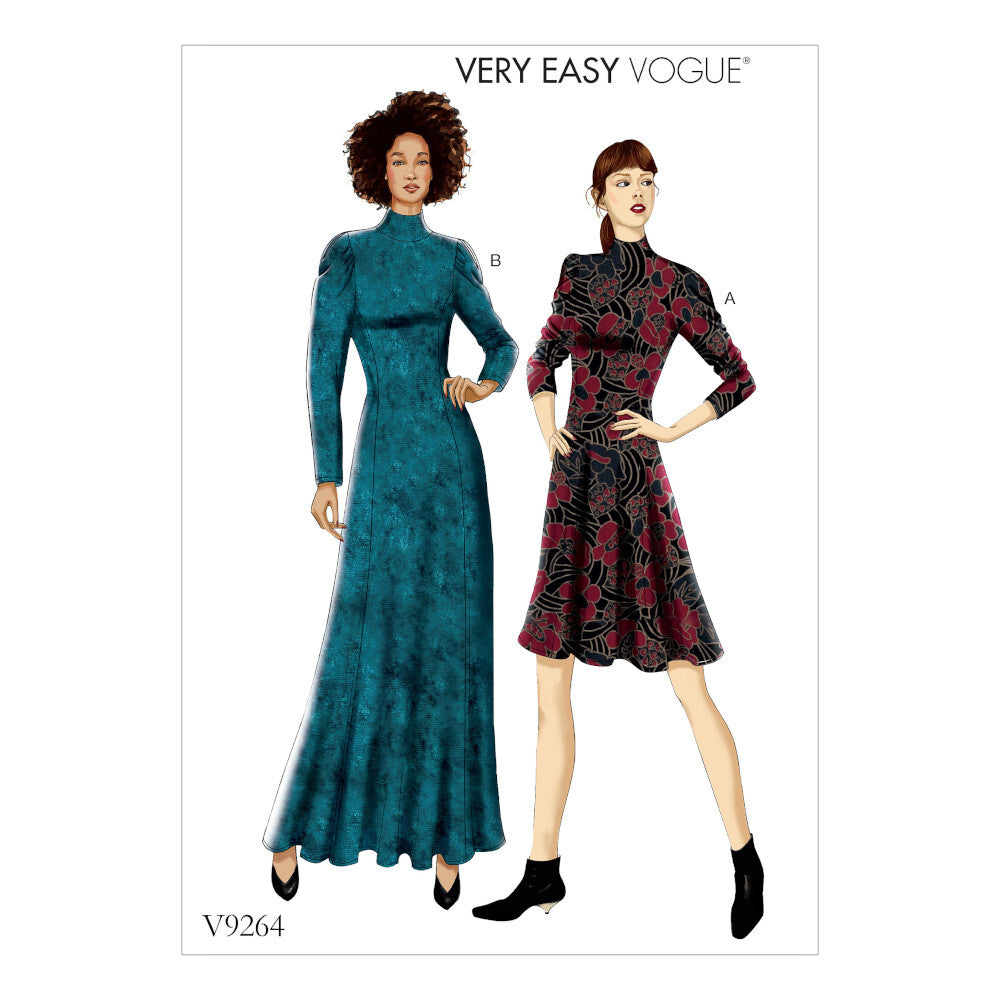 Vogue Misses'/Misses' Petite Knit, Fit-And-Flare Dresses V9264 - Sewing Pattern