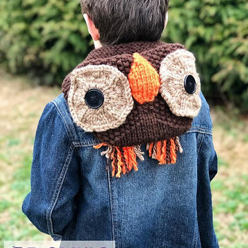 Hooded Owl Scarf and Blanket