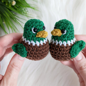 Crochet duck pattern, amigurumi mallard duck easy crochet pattern