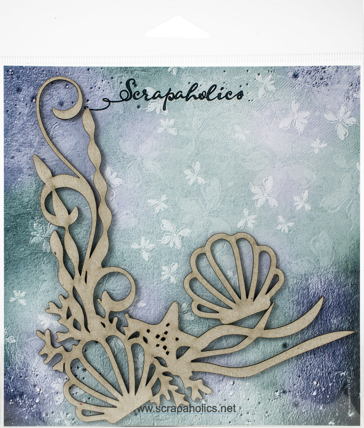 Scrapaholics Laser Cut Chipboard 1.8mm Thick - Sea Scape Layered Corner, 2/Pkg, 6"-1.5"