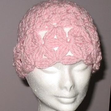 Pink Vintage Look Flower Hat