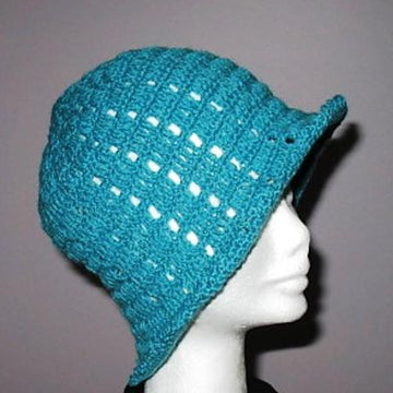 Aqua Rose Flower Hat