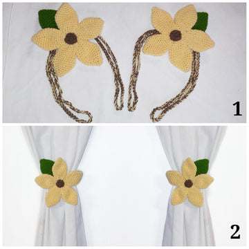 Curtain bra flower crochet pattern