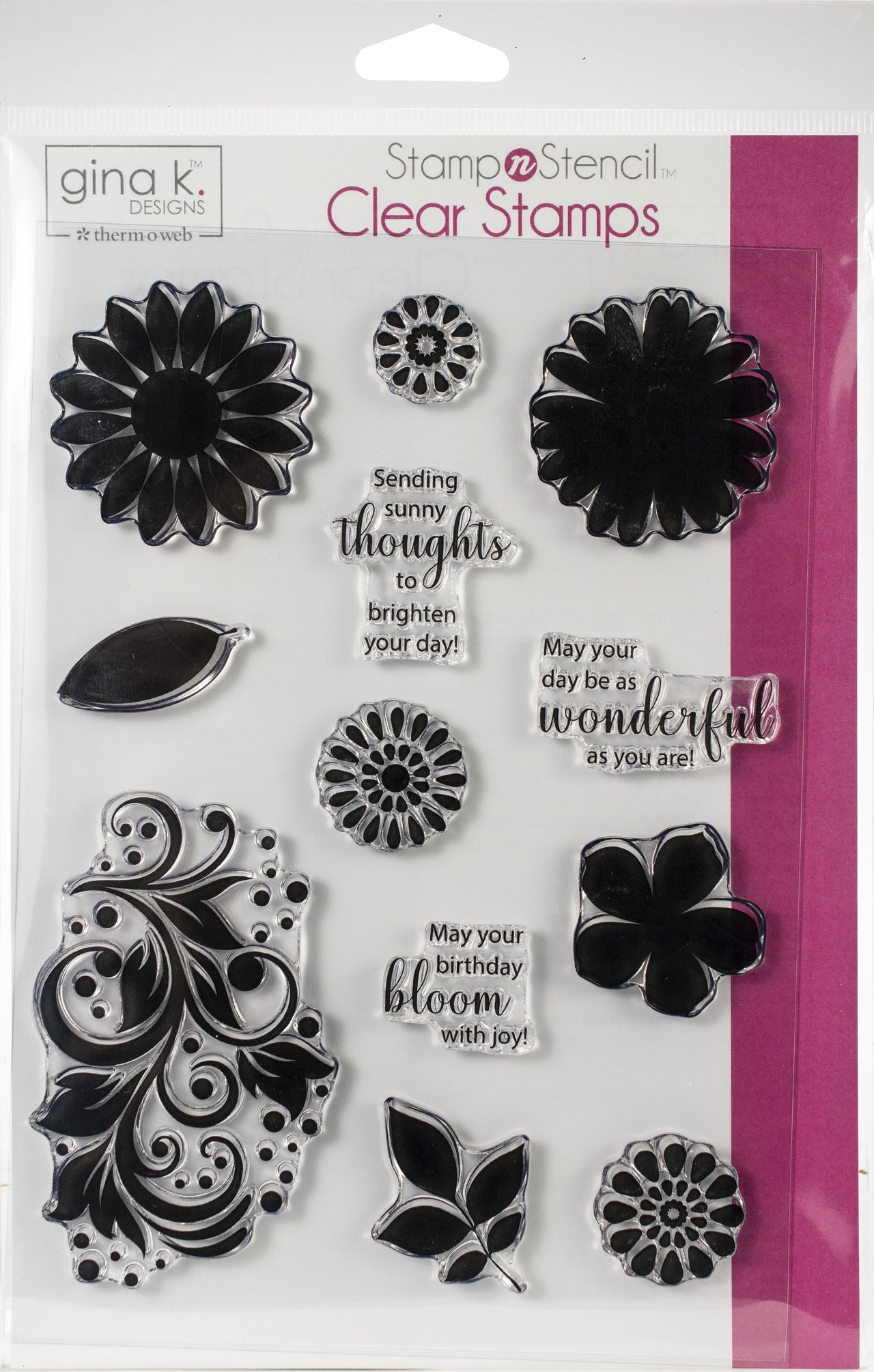 Therm O Web Gina K Designs Stamp Set - Crazy Daisy