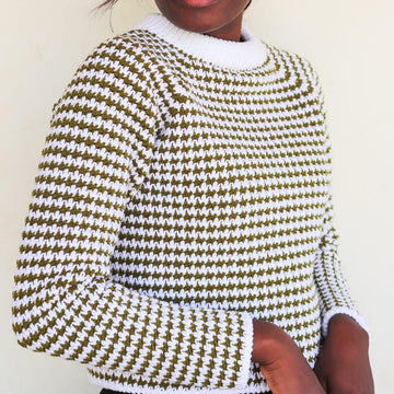 Crochet Houndstooth Sweater