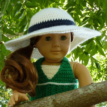Wide Brim Sunhat - 18" American Girl Doll
