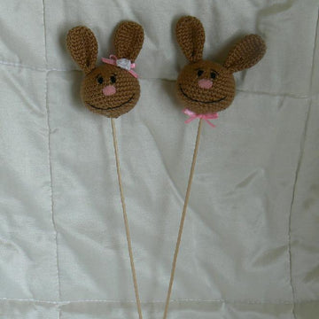 Bunny head - decoration on a stick