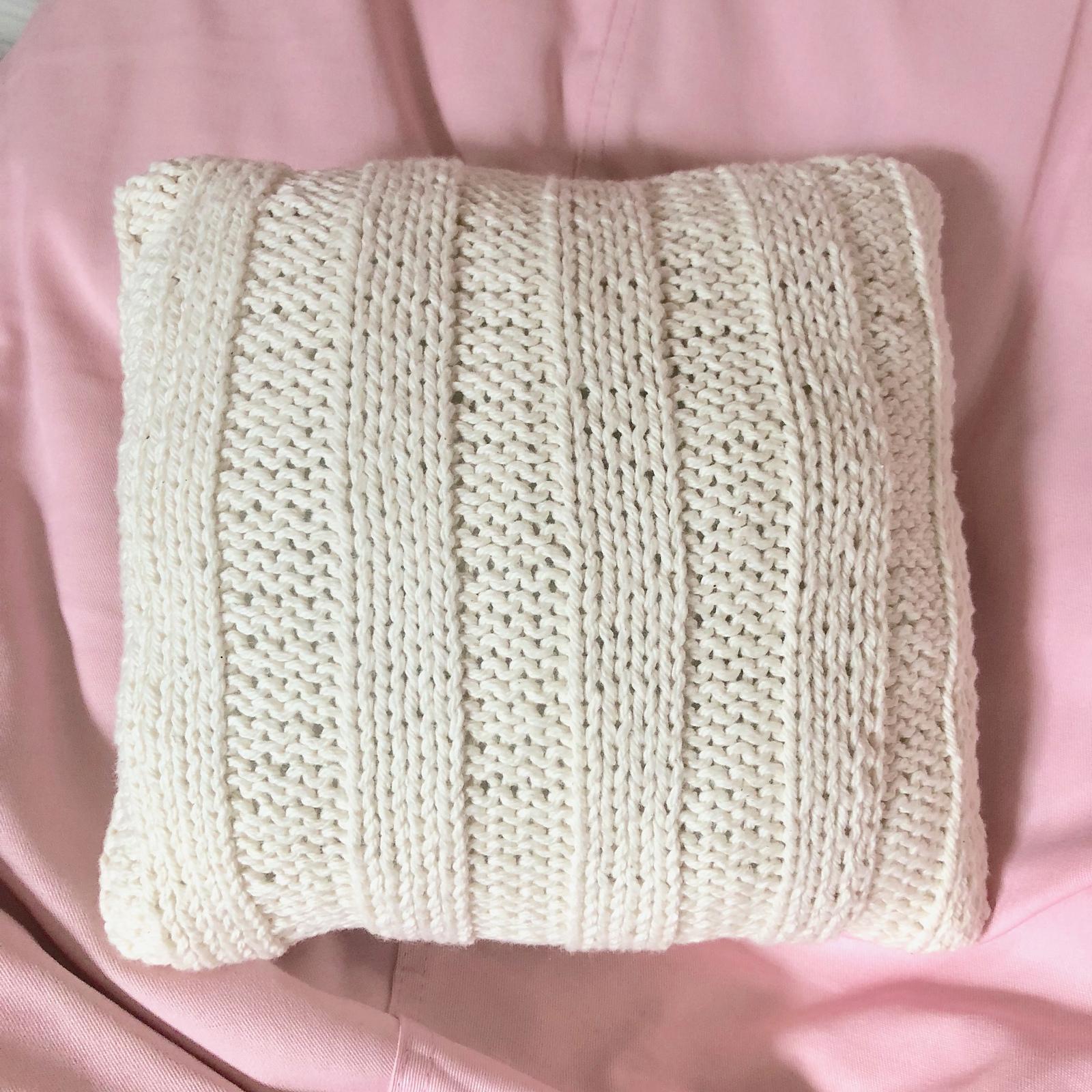 Striped Knit Throw Pillow