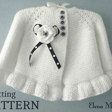 Knitting PATTERN Baby Cardigan Garter Stitch Baby Jacket Maria