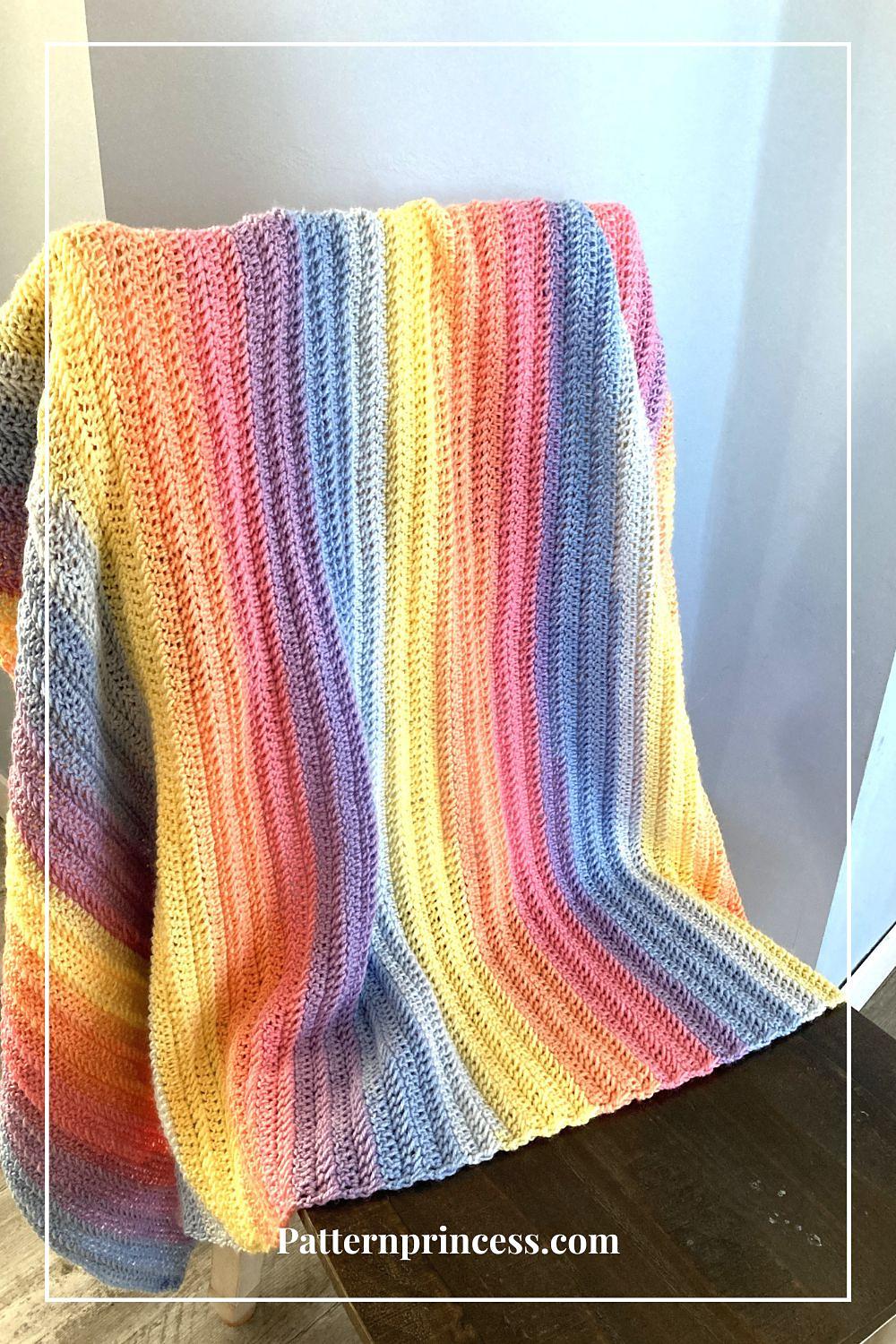 Easy Pastel Throw Blanket