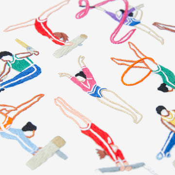 DMC Gymnasticts Embroidery Pattern - PAT2072 - Downloadable PDF