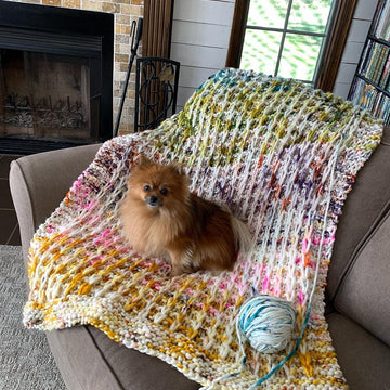 Waffle Stitch Throw