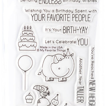 My Favorite Things Birdie Brown Stamps 4"X8" - Birth-Yay