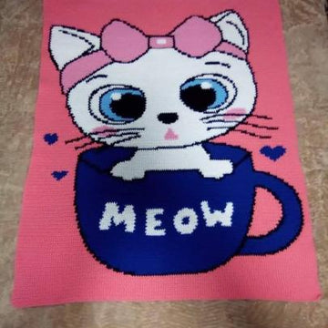 Meow Kitty Graphghan Pattern