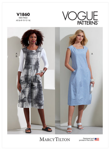 Vogue Misses' Dress and Knit Top V1860 - Sewing Pattern