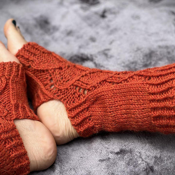 Lacy Red Yoga Socks