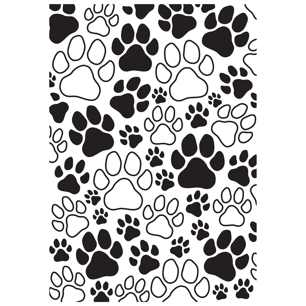 Kaisercraft Embossing Folder 4"X6" - Paw Prints