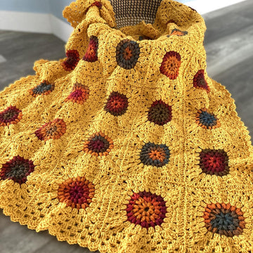 Sunburst Garden Modern Granny Throw