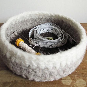Tricolor Felted Bowl