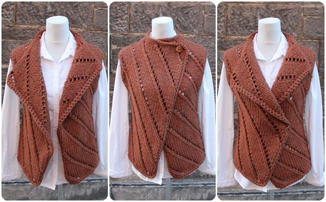 Bronze wrap/sleeveless jacket