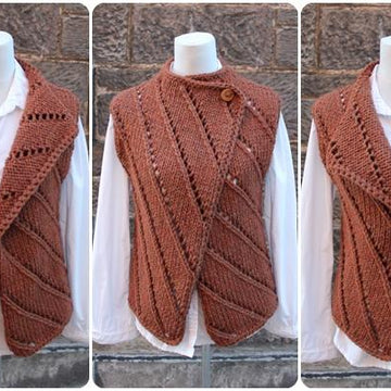 Bronze wrap/sleeveless jacket