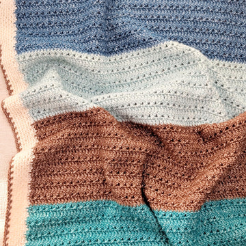 Textured Color Block Baby Blanket