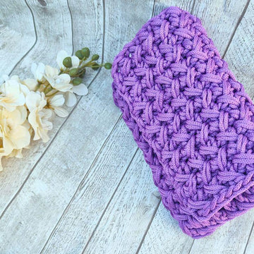 Origami One-Piece Textured Crochet Bag