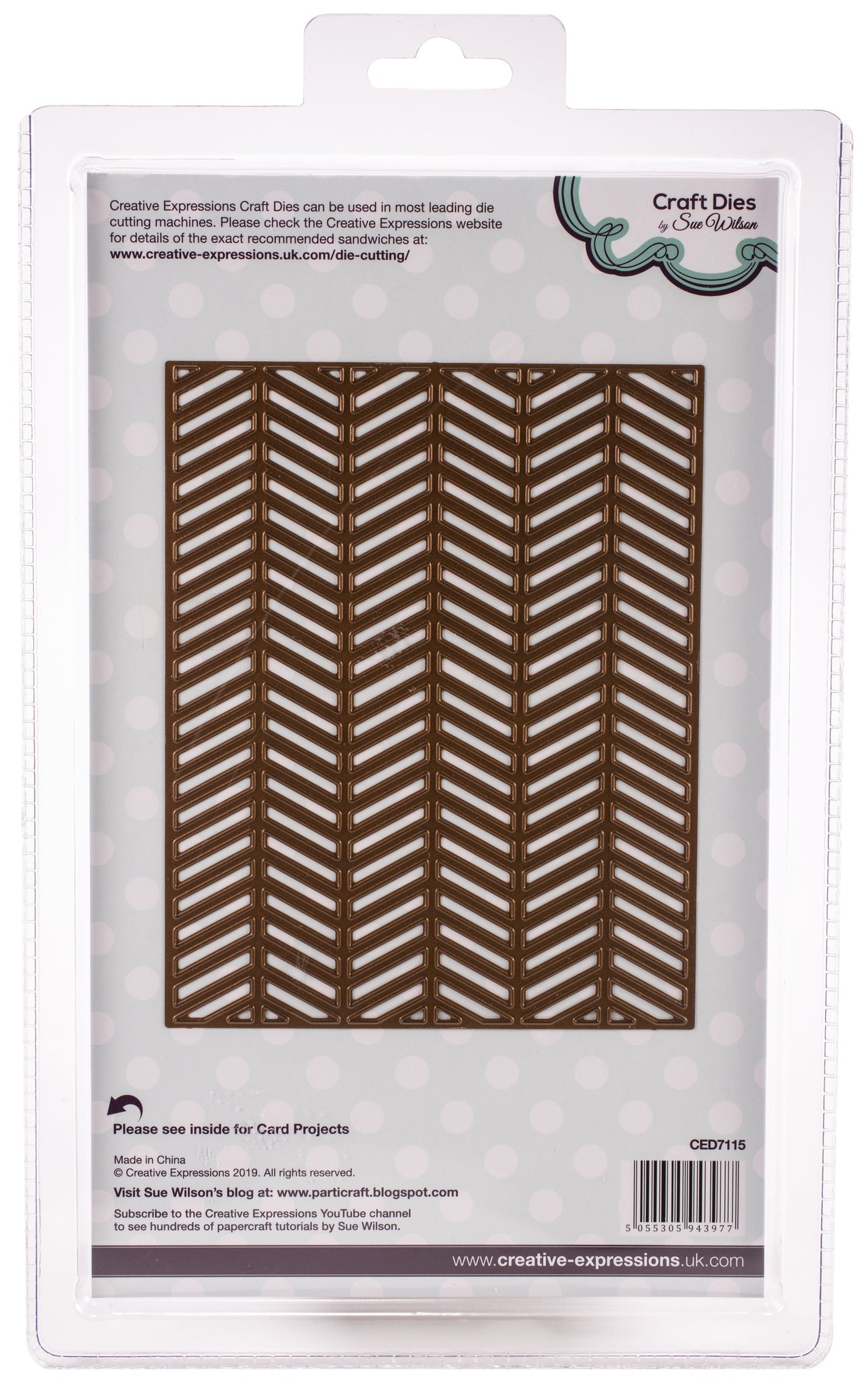 Creative Expressions Craft Dies By Sue Wilson - Background-Herringbone