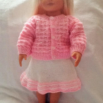 Beaded cardigan and skirt for 18inch doll