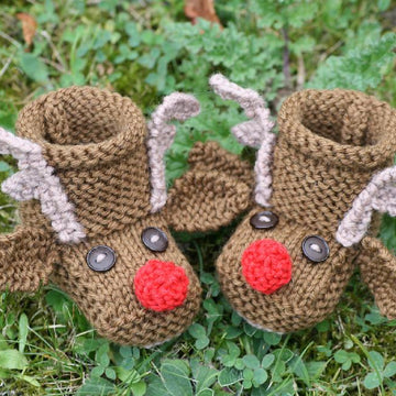 Reindeer Baby Booties