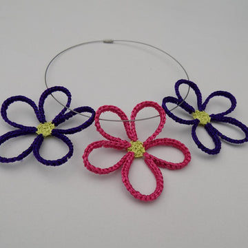 Recycled Crochet Daisy Flowers