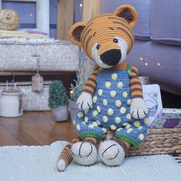 Crochet Pattern Bobble overalls for toys
