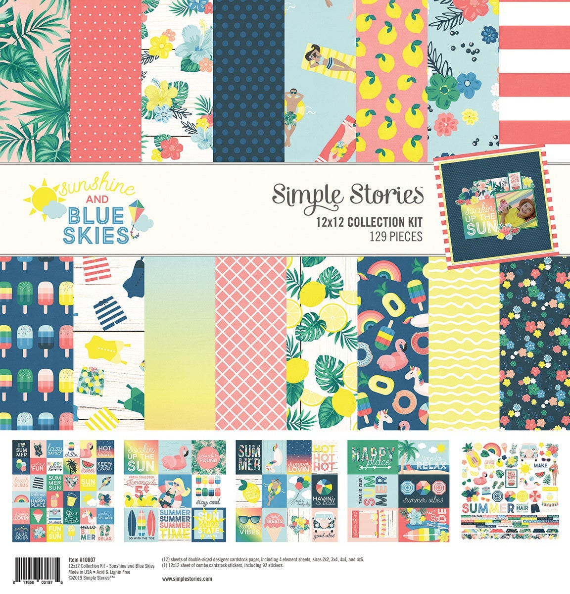 Simple Stories Collection Kit 12"X12" - Sunshine & Blue Skies