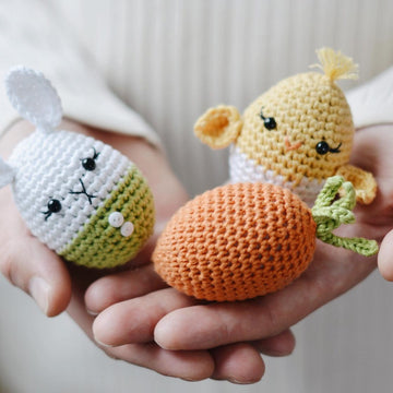 Easter Eggs and Jute Basket