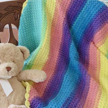 Sweet Dreams Baby Blanket - Suzette Stitch - Lion Brand Mandala (DK Weight)